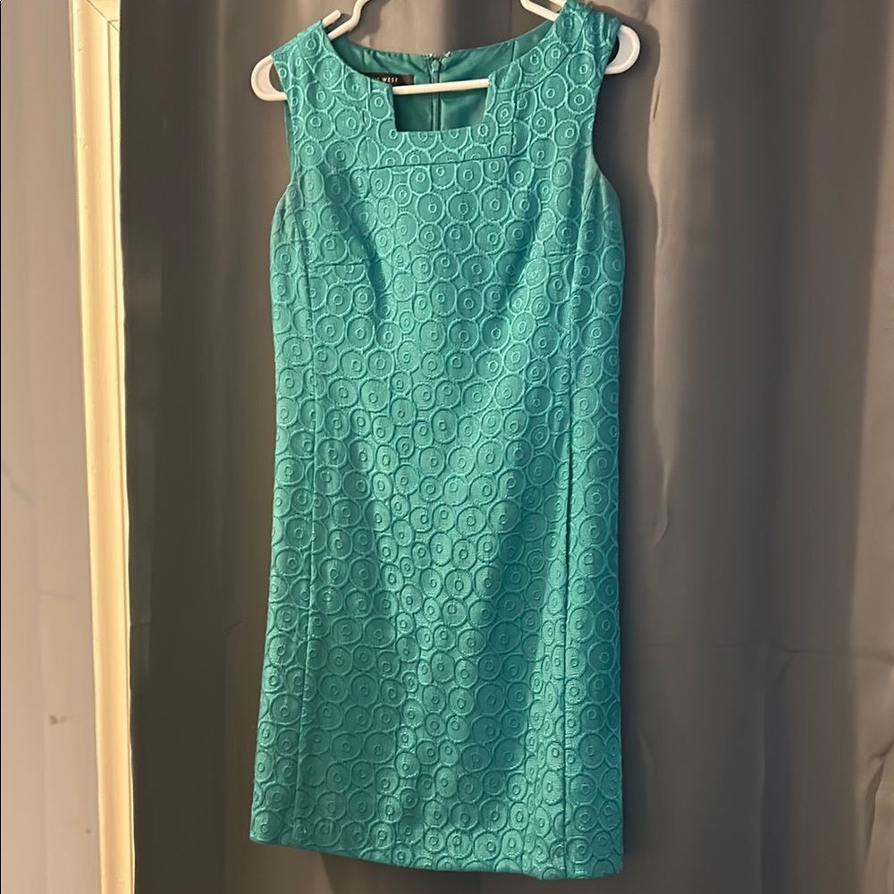 Nine West Green Sleeveless Sheath Dress for Weddings